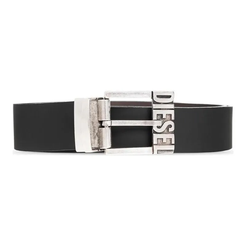 DIESEL Logo Engraved Buckle Belt-0