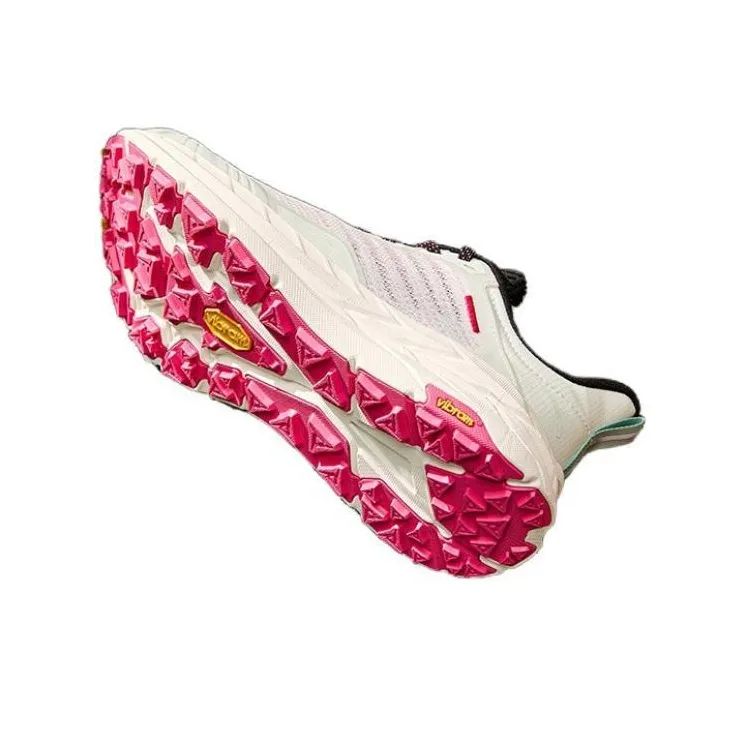 Anta Cushioning Wear Resistant Low Top Trail Running Running Shoes Women's Light Green Black Pink-3