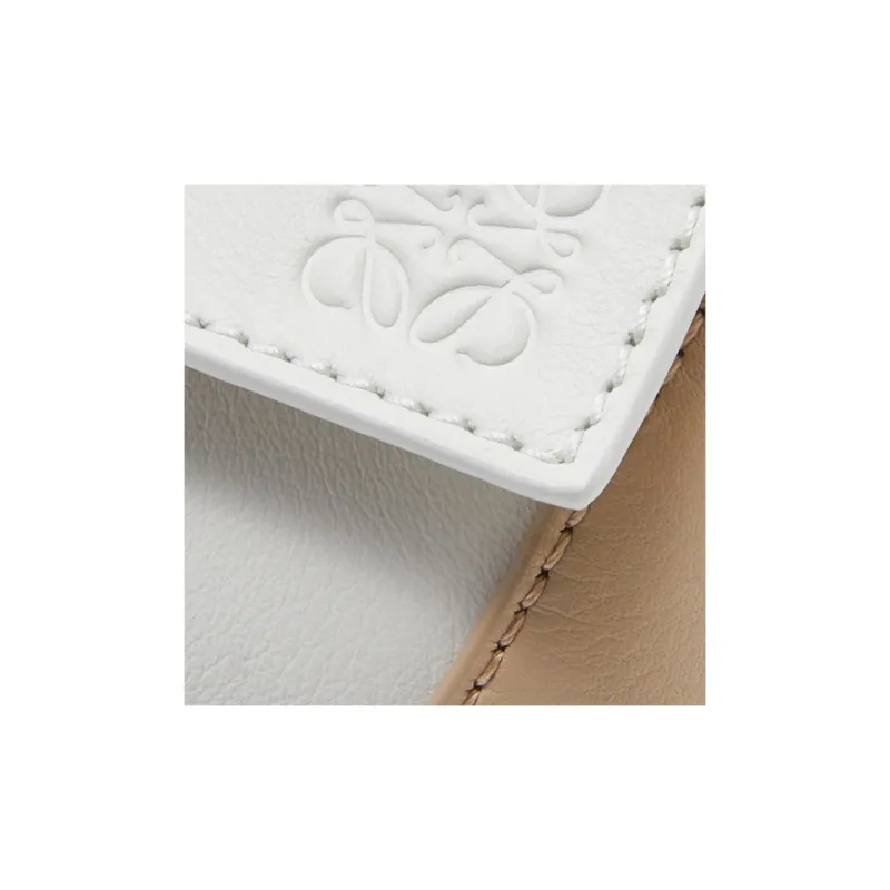 LOEWE Puzzle Cow Leather Crossbody Bag Shoulder Bag Mini Women's Soft White & Beige-5