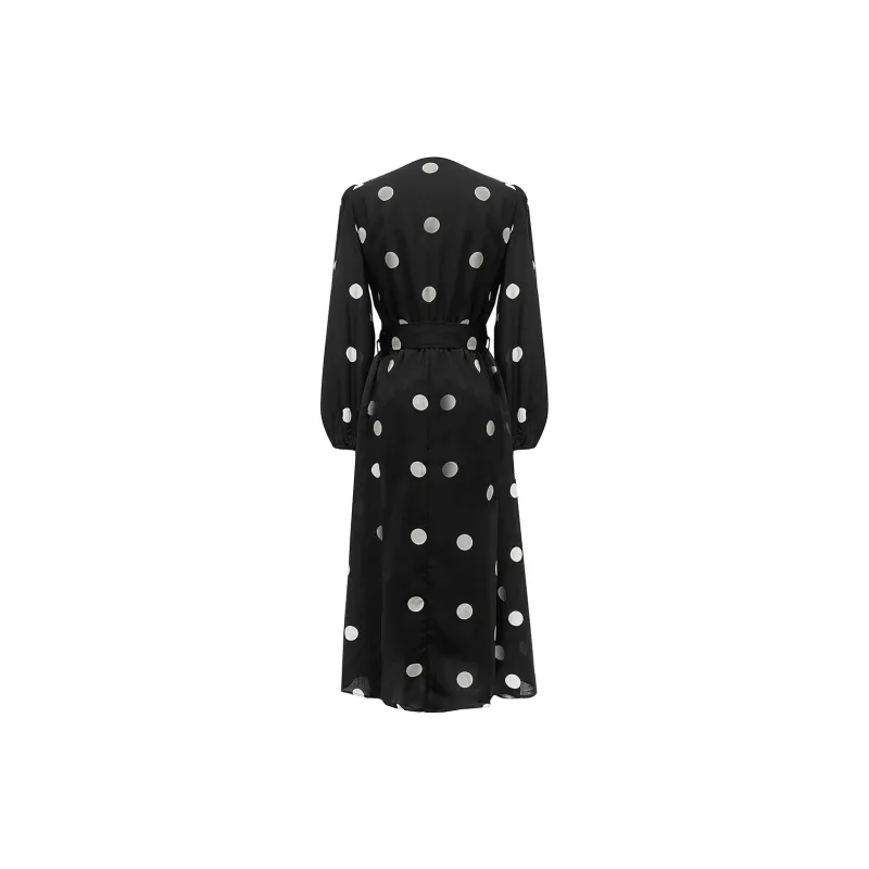 FOREVER 21 Long-Sleeved Dresses Women's Black-1