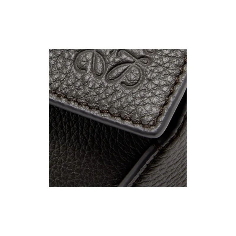 LOEWE Puzzle Soft Grain Cow Leather Shoulder Bag, Crossbody Bag, Handbag Trumpets Women's Dark Gray-6