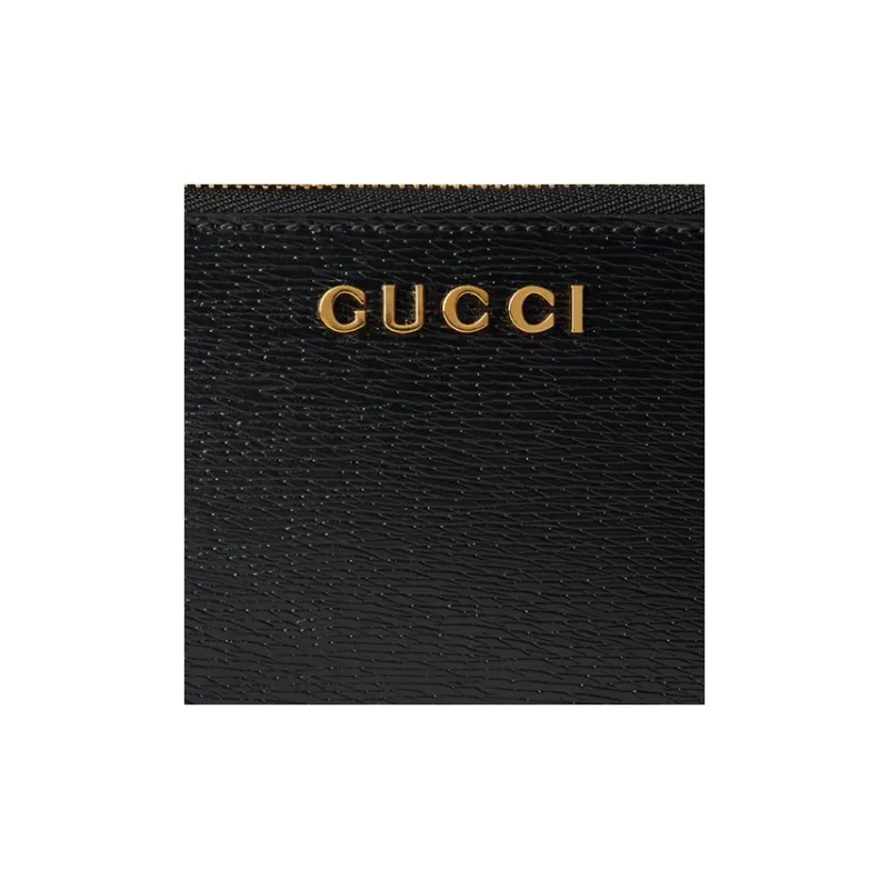 GUCCI Leather Key Pouch Women's Black-4