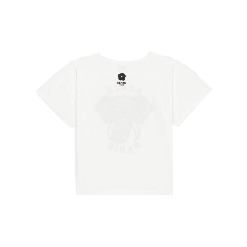 【送料関税込】KENZO Elephant Embroidered Crewneck T-Shirt KENZO Elephant-Embroidered Crewneck T-Shirt - POIZON