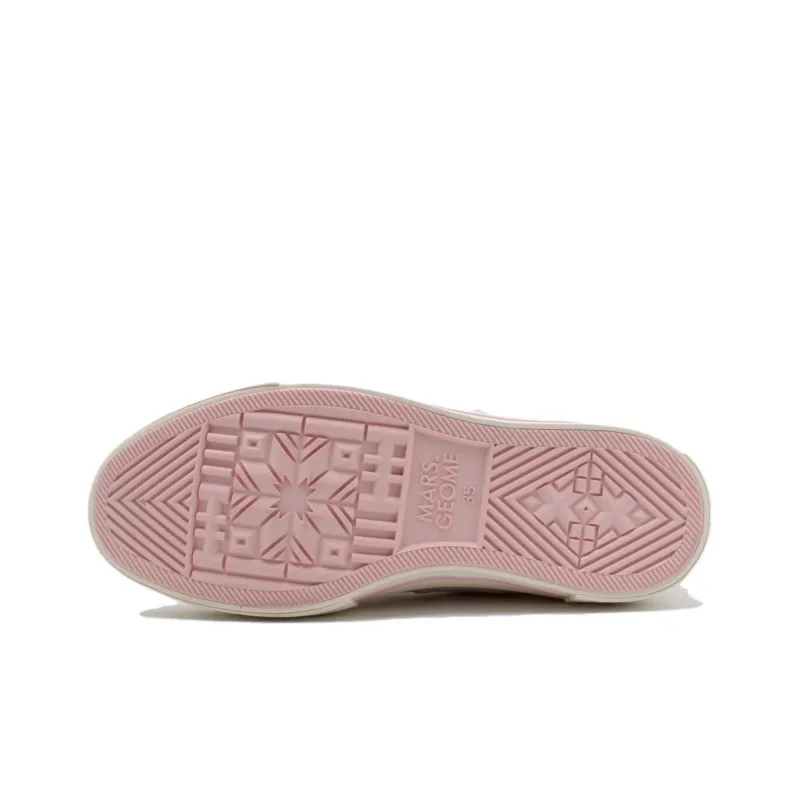 MARS*GEOME Anti Slip Wear Resistant Breathable Lightweight Low Top Canvas Shoes Women's Cherry Blossom Pink-5