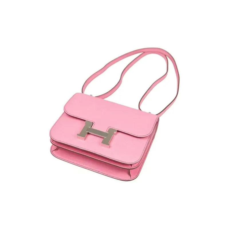 HERMES Constance Epsom Calfskin Kangkang Handheld Shoulder Bag, Crossbody Bag Mini Women's 5P Pink-3