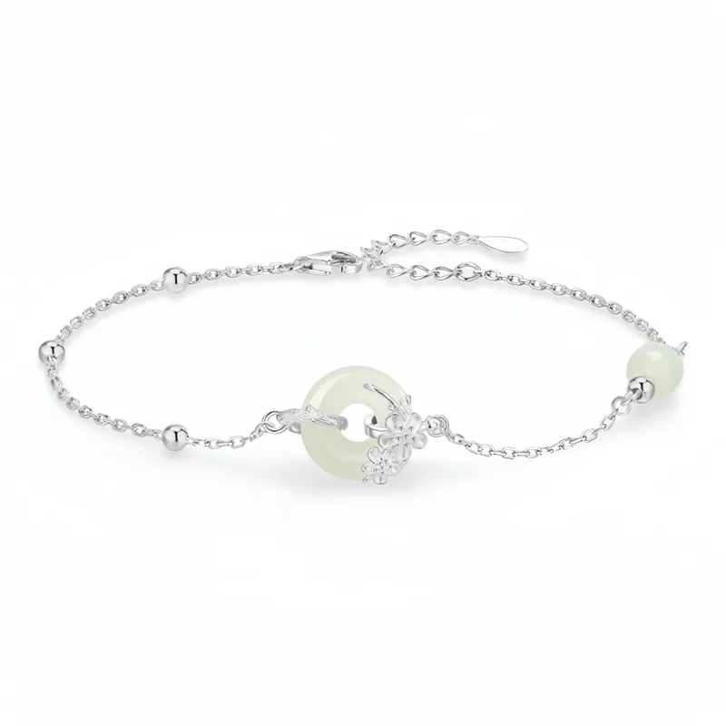 Treasure Club Hetian Jade Bracelets Women's Green Jade-0