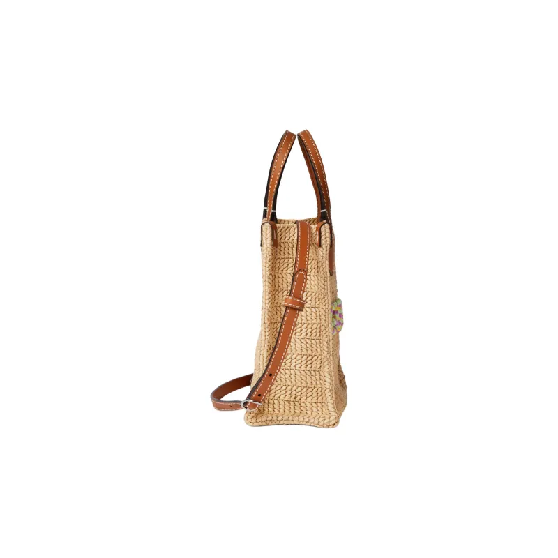 GUCCI Raffia Blend Viscose Shoulder Bag Crossbody Bag Handbag Extra Mini Women's Light Yellow & Multicolor-2
