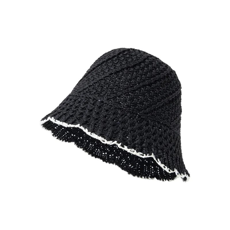 BAIJUAN Straw Woven Polyester Bucket Hats Unisex-3