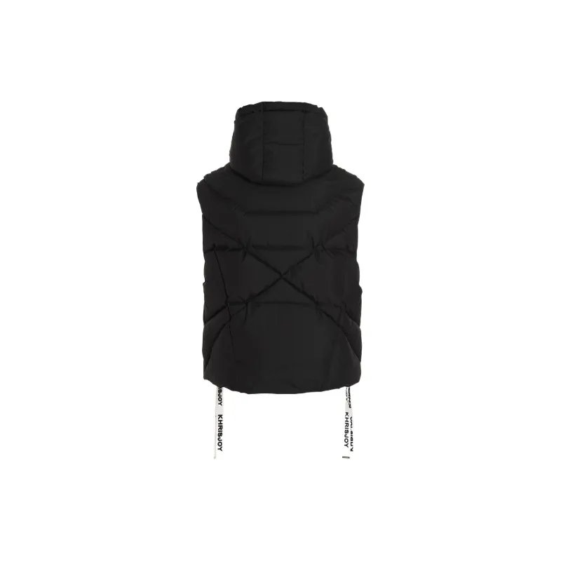 KHRISJOY Zip Up Sleeless Drawstring Gilet-1