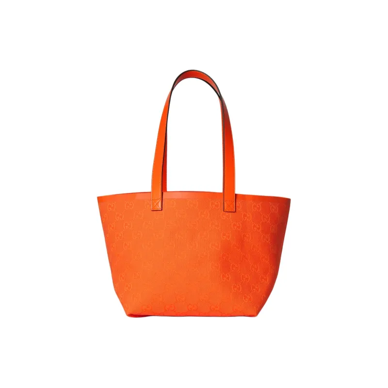 GUCCI GG Canvas Tote Bag Shopping Bag Shoulder Bag Handbag Small Size Unisex Orange-3