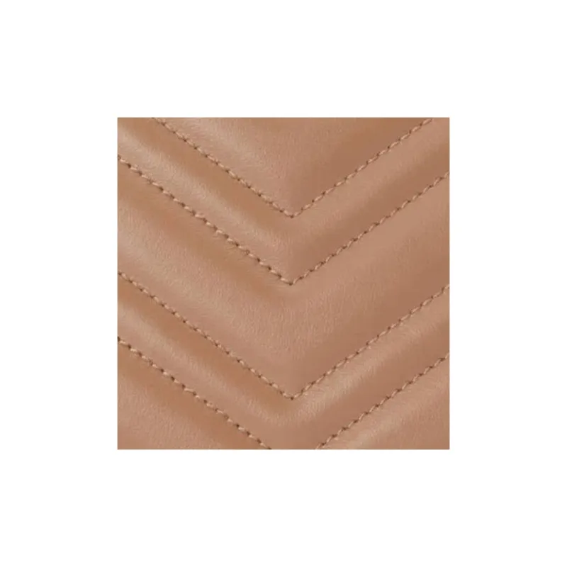 GUCCI GG Marmont Leather Messenger Bag Chain Shoulder Bag Crossbody Bag Handbag Mini Women's Rose Beige-8