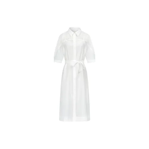 MARVALAS Short-Sleeved Dresses Women's White