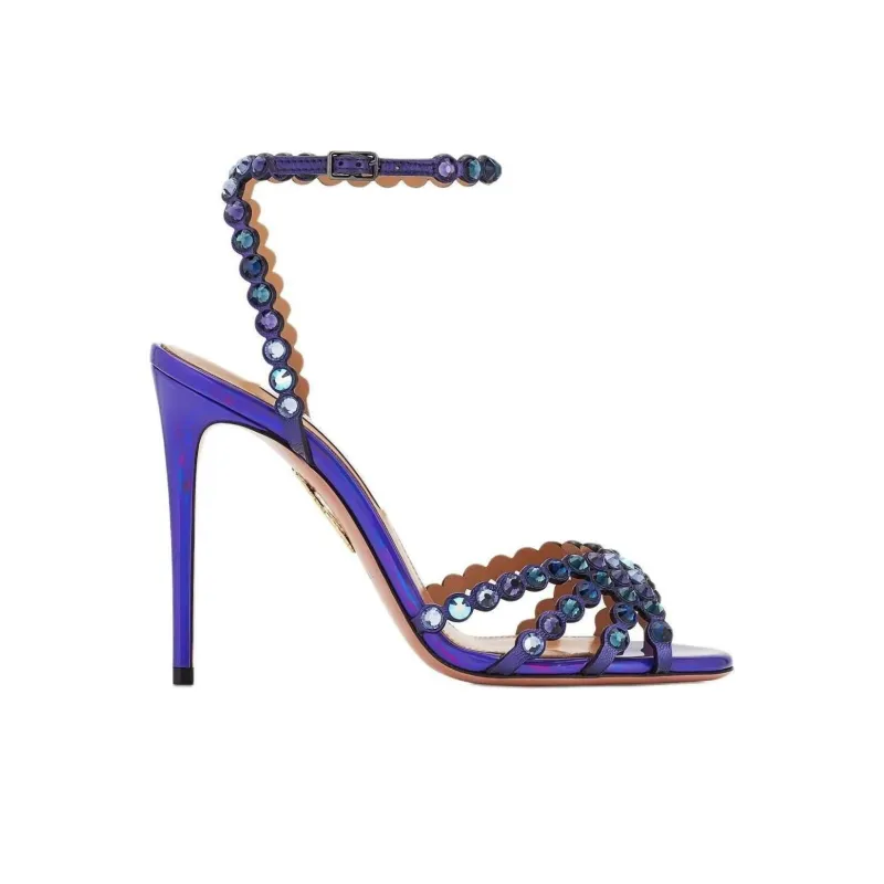 AQUAZZURA Tequila 105mm Leather Sandlas-1