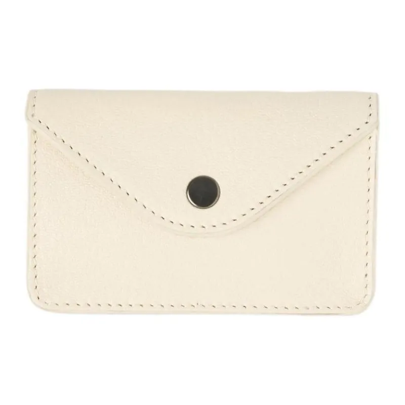 Lemaire Grained Goatskin Card Holder Coin Purse Women's Light Cream-0
