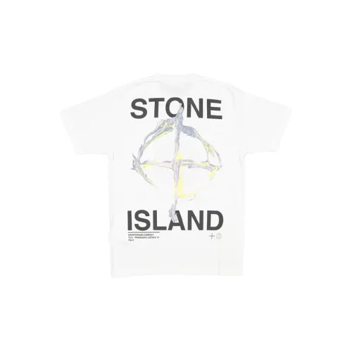 STONE ISLAND  SS21 Printing Round-neck T-shirtMen’s White