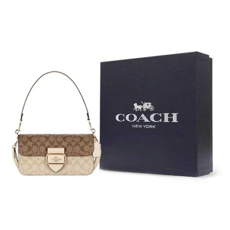 COACH MORGAN SHOULDER BAG IN BLOCKED SIGNATURE CANVAS-14