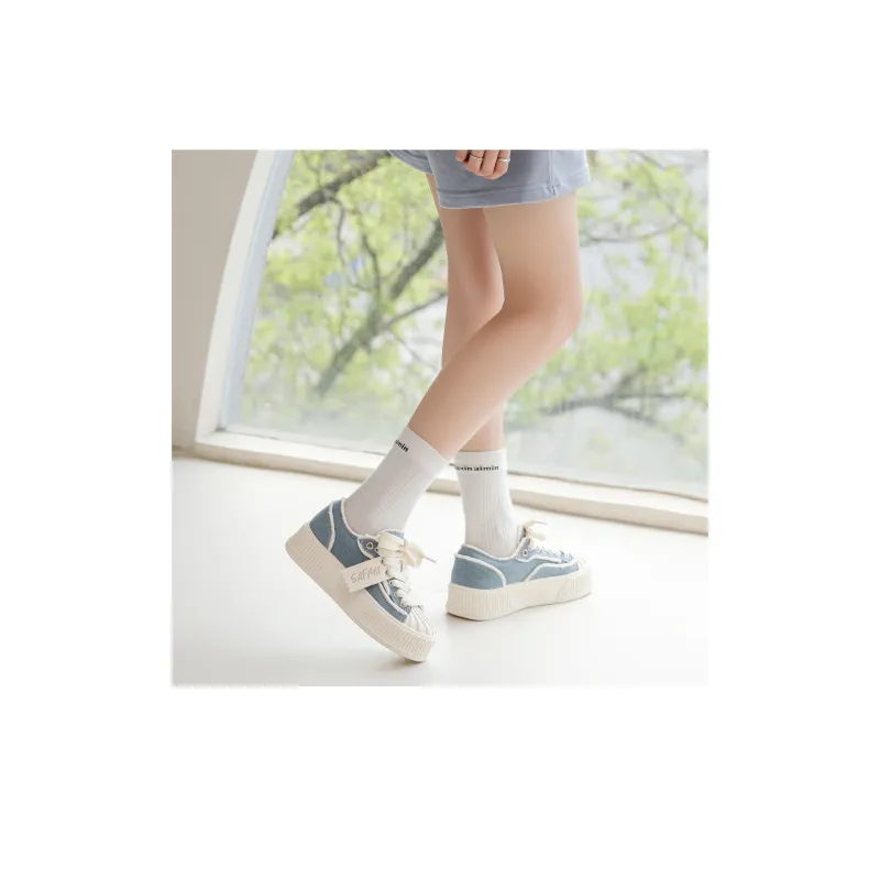 XINGQILIUQIXIA x Safiya Wear-Resistant Breathable Lightweight Height Increasing Low-Top Canvas Shoes Women's-8