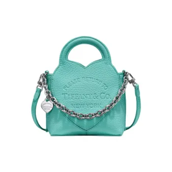 TIFFANY & CO. Return To Tiffany Collection Calfskin Shoulder Bag, Crossbody Bag, Handbag Extra Mini Women's Blue