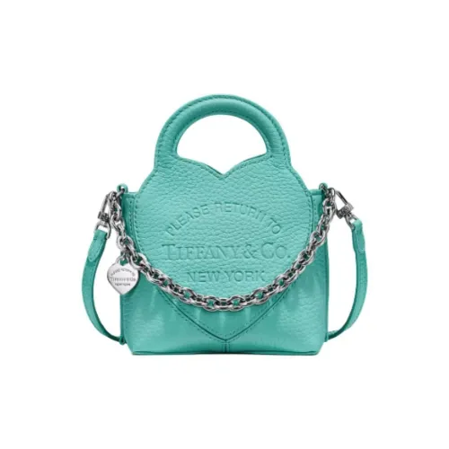 TIFFANY & CO. Return To Tiffany Collection Calfskin Shoulder Bag, Crossbody Bag, Handbag Extra Mini Women's Blue