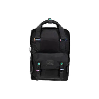 Doughnut Nylon Fabric Laptop Bag Backpack Portable Backpack Regular Unisex Black
