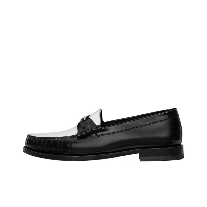 CELINE Triomphe Loafers Men's Black White-0