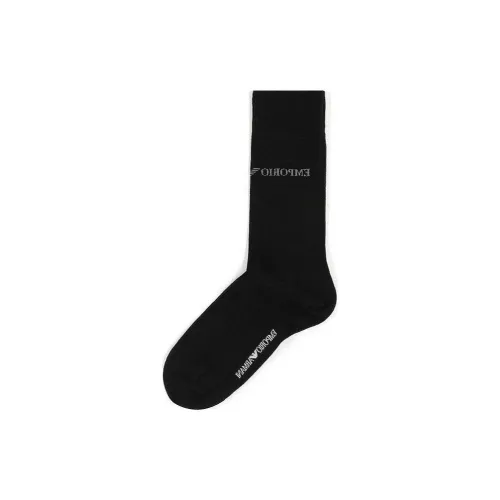 EMPORIO ARMANI SS23 Knee-High Socks Women's Black
