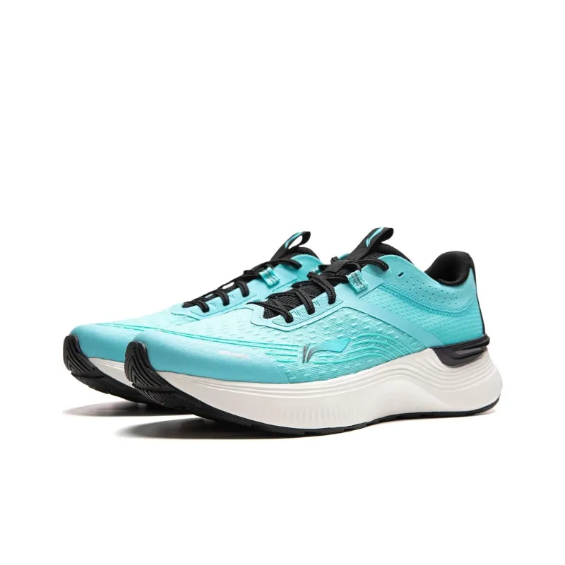 LiNing Light And Shadow Element Anti Slip Wear Resistant Low Top Running Shoes Men's Blue-3