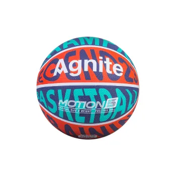 Deli x AGNITE Rubber Basketball Blue Red Size 3, Size 5, Size 7 Training Unisex