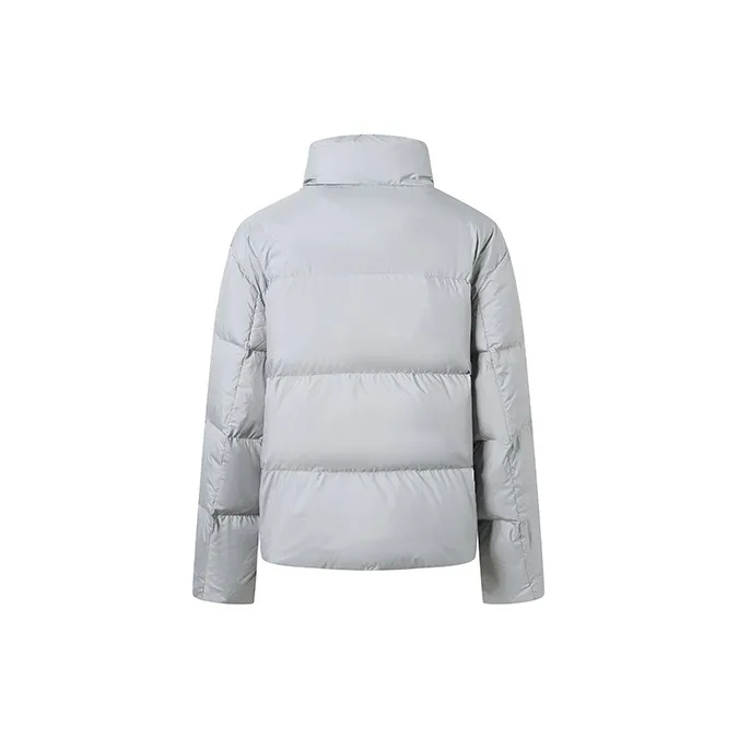 SylphlikeLoli Solid Color Stand Collar Loose Fit Thickened Cropped Down Jacket Women's-6