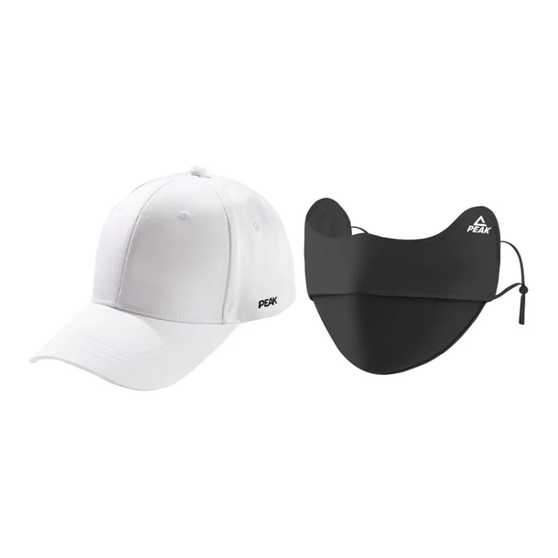 PEAK Cotton Baseball Caps Unisex Black White-4