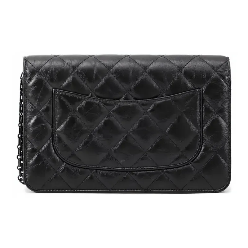 CHANEL 2.55WOC Leather Crossbody Bag Regular Women's Black-2