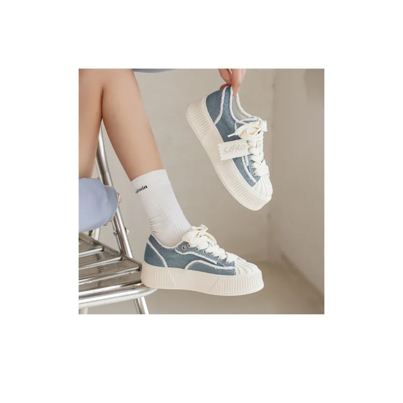 XINGQILIUQIXIA x Safiya Wear-Resistant Breathable Lightweight Height Increasing Low-Top Canvas Shoes Women's-10