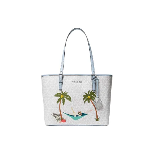 MICHAEL KORS Jet Set Canvas Tote Bag Shopping Bag Handbag Shoulder Bag Women's Bright White