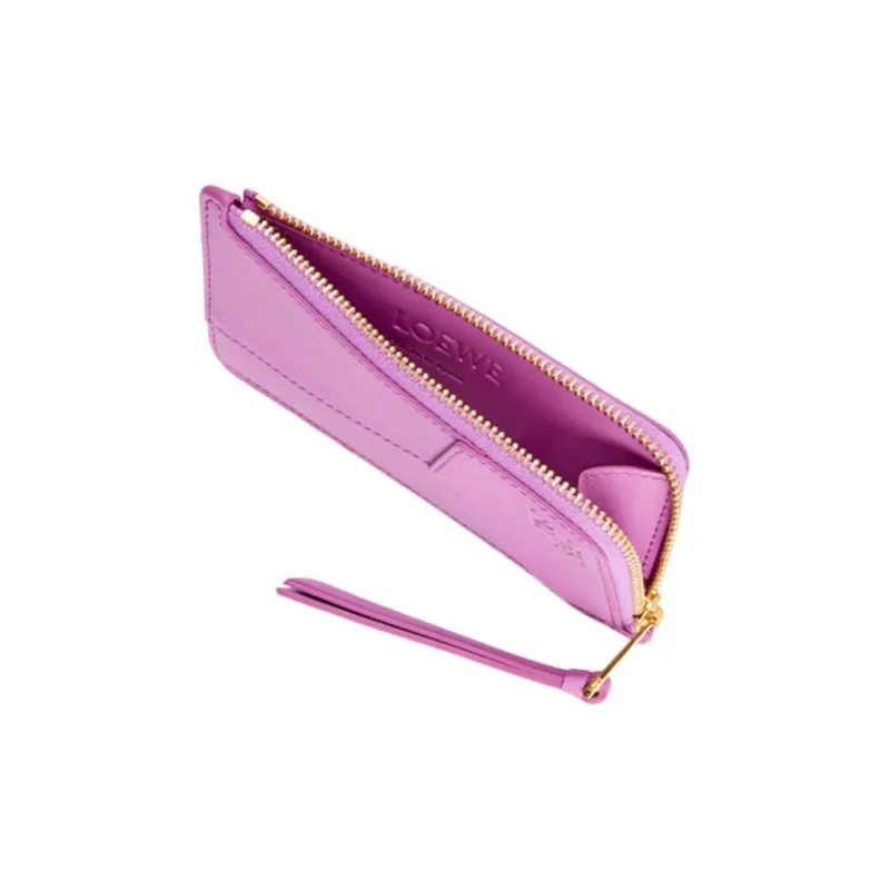 LOEWE Puzzle Calfskin Card Holder Women's Rock Rose-2