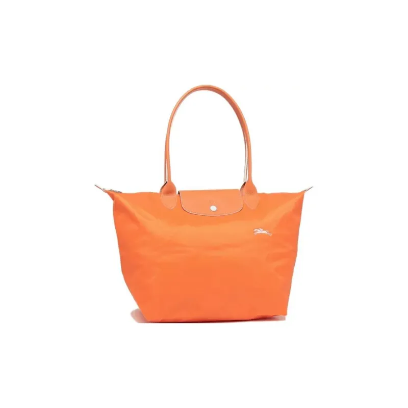 LONGCHAMP Polyamide Canvas With Cow Leather Canvas Bag, Dumpling Bag, One Shoulder Handbag Tubas Women's Orange-1