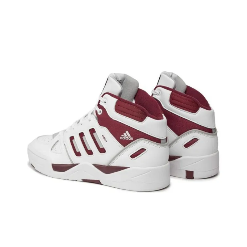 Adidas Midcity Mid Cushioned Slip Resistant High Top Basketball Shoes Unisex White Red-2
