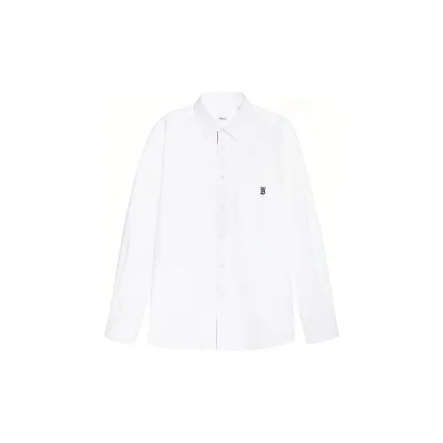 Burberry Monogram Motif Technical Cotton Shirt White