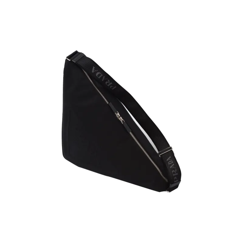 PRADA Canvas Triangle Bag Black-2