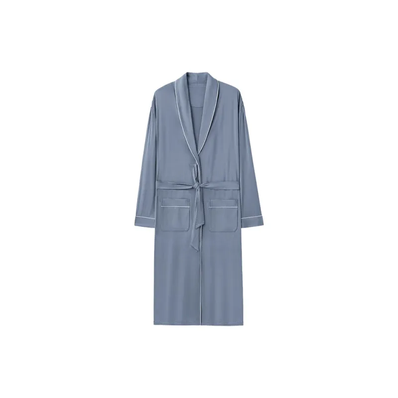 MIIOW Bath Robes Men's Dark Blue-2