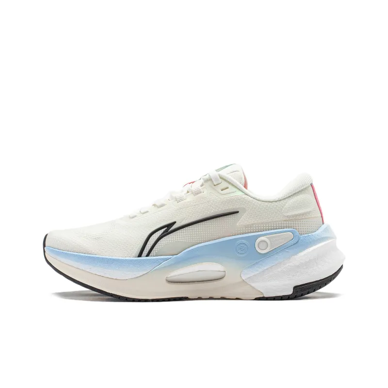 LiNing Furious Rider 7.0 V2 Cushioning Rebound Wear Resistant Slip Resistant Low Top Running Shoes Women's Beige Black-0
