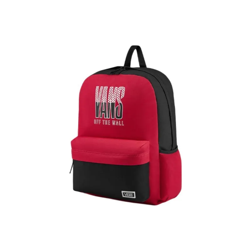 Vans Polyester Backpack Regular Unisex Red Black-3