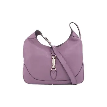 GUCCI Cow Leather Crossbody Bag Shoulder Bag Women's Purple