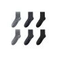 6 Pack (2 Dark Gray+2 Navy Blue+2 Black)