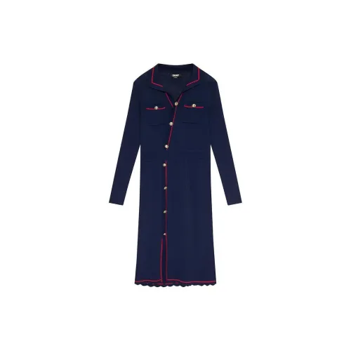 DKNY Long-Sleeved Dresses Women's Navy Blue