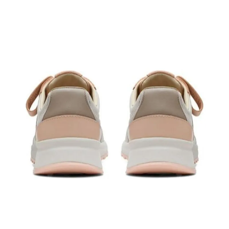 Clarks Slimming Collection Low Top Casual Shoes Women's White Pink-3