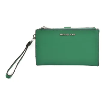 MICHAEL KORS Jet Set Travel Leather Wallet Women's Green