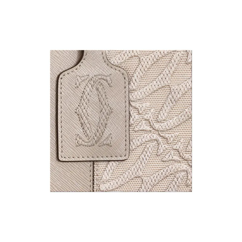 CARTIER C De Cartier Collection Calfskin Tote Bag Shopping Bag Shoulder Bag Handbag Unisex Beige-3