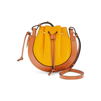 LOEWE Napa Calf Leather Shoulder Bag, Crossbody Bag Women's Narcissus Yellow/Tan