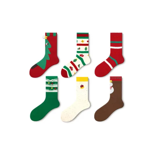 DJUNGLE Mid Calf Socks Unisex 6 Pack