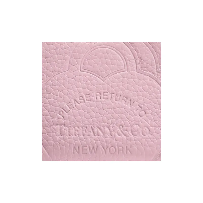 TIFFANY & CO. Return To Tiffany Collection Taurillon Leather Card Holder Women's Crystal Pink-4